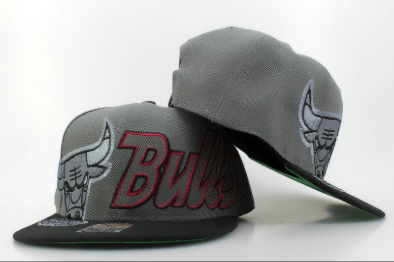 Chicago Bulls Grey Snapback Hat QH 0606